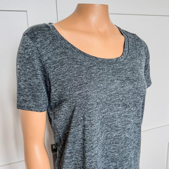Nike Dri-Fit Dry Legend Scoop Neck Veneer Tee, Heather Black, Women’s SZ Medium - Picture 4 of 9